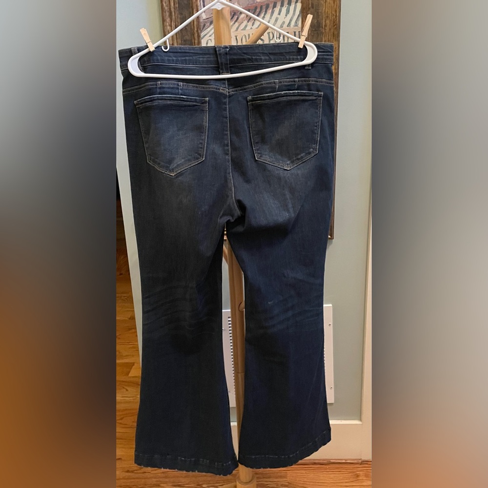 Democracy Blue Flare Wide Leg Jeans
